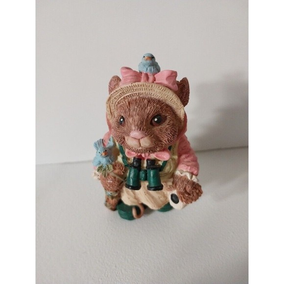 Nature Mouse Bluebirds Binoculars Walking Resin Figurine EUC Collectible Display - Picture 11 of 12